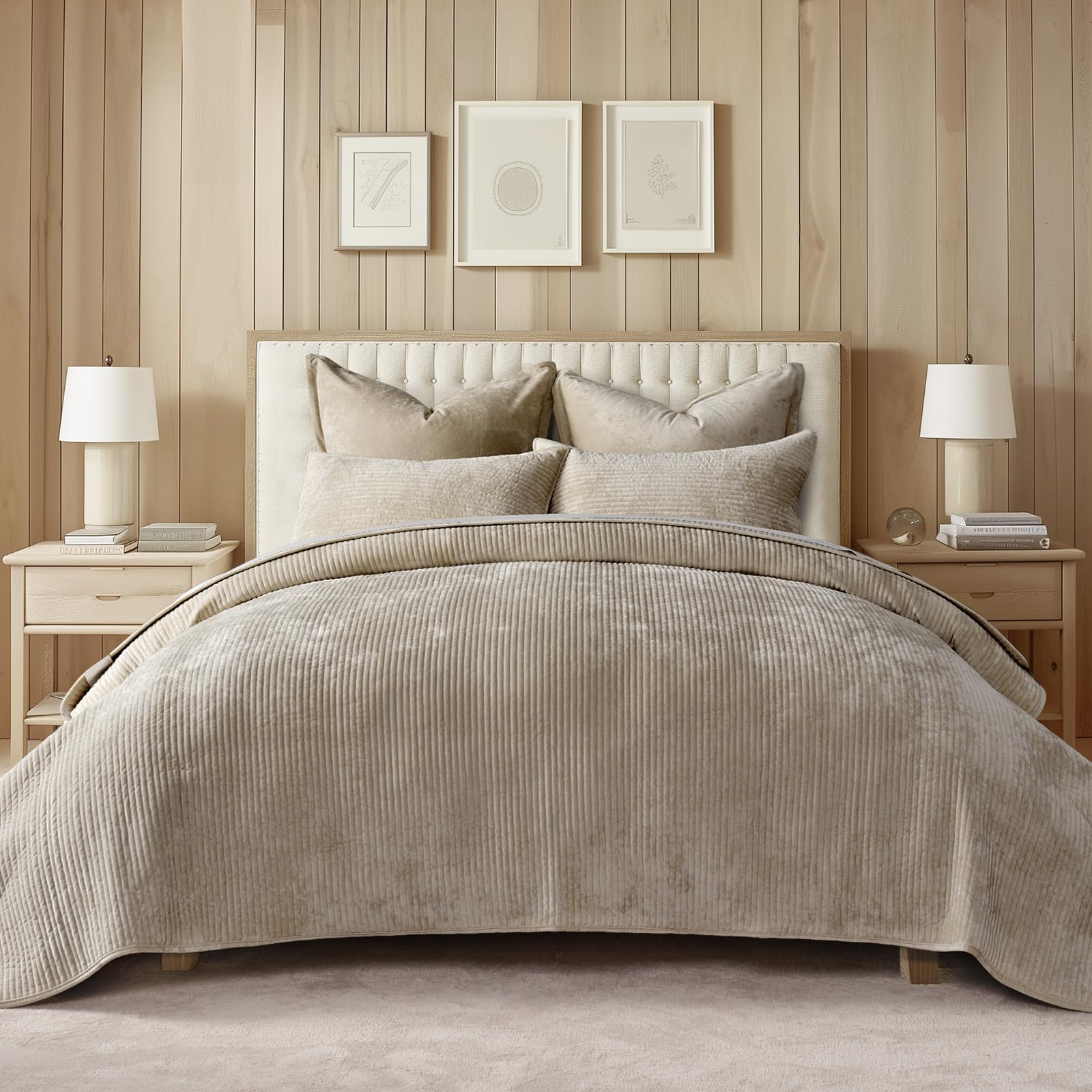 EverGrace Velvet Quilt King, all-season lightweight and breathable comfort