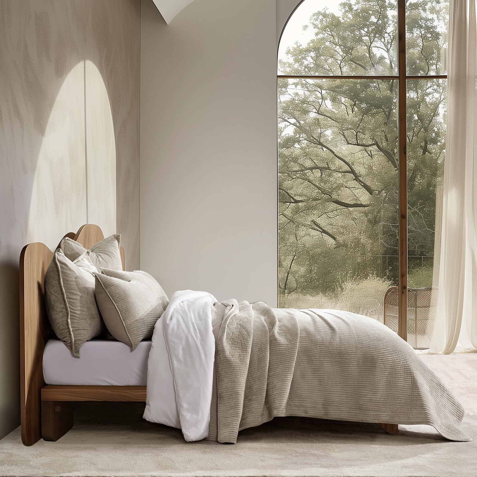 EverGrace Velvet Quilt King, down-alternative filling for cozy warmth