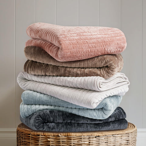 EverGrace velvet quilt set queen all-season use lightweight
