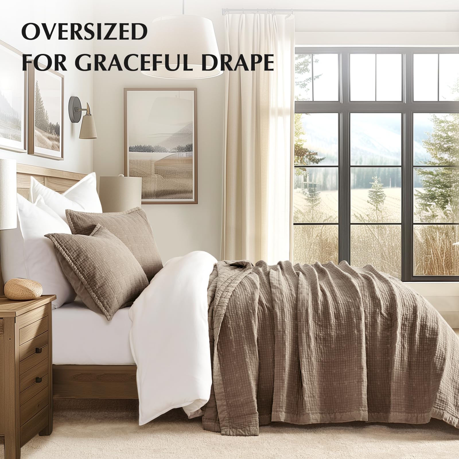Evergracehome back box-stitch design adds timeless charm and visual depth.