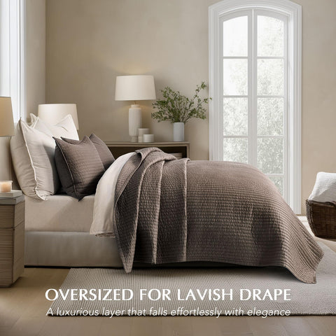 EVERGRACEHOME channel stitch closeup reveals refined texture and durability.