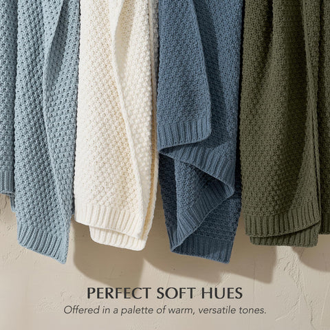 Evergracehome 60x80 throw in chambray blue for versatile warmth