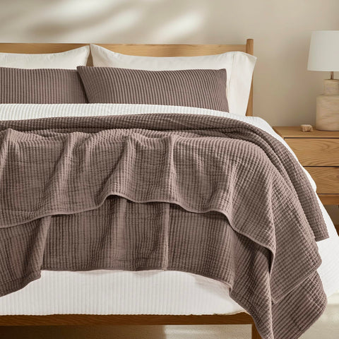 Evergracehome cotton coverlet set king with three pieces offering breathable comfort.
