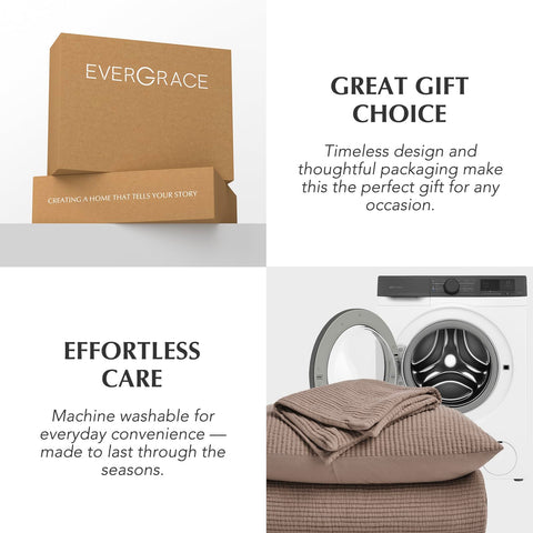 Evergracehome easy-care fabric resists pilling and fading over time.