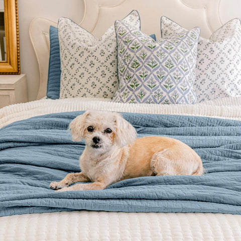 EVERGRACEHOME king-size quilt draped on bed for layered look