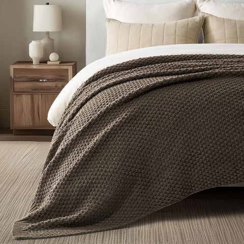 EVERGRACEHOME oversized king blanket draped on sofa for cozy layering