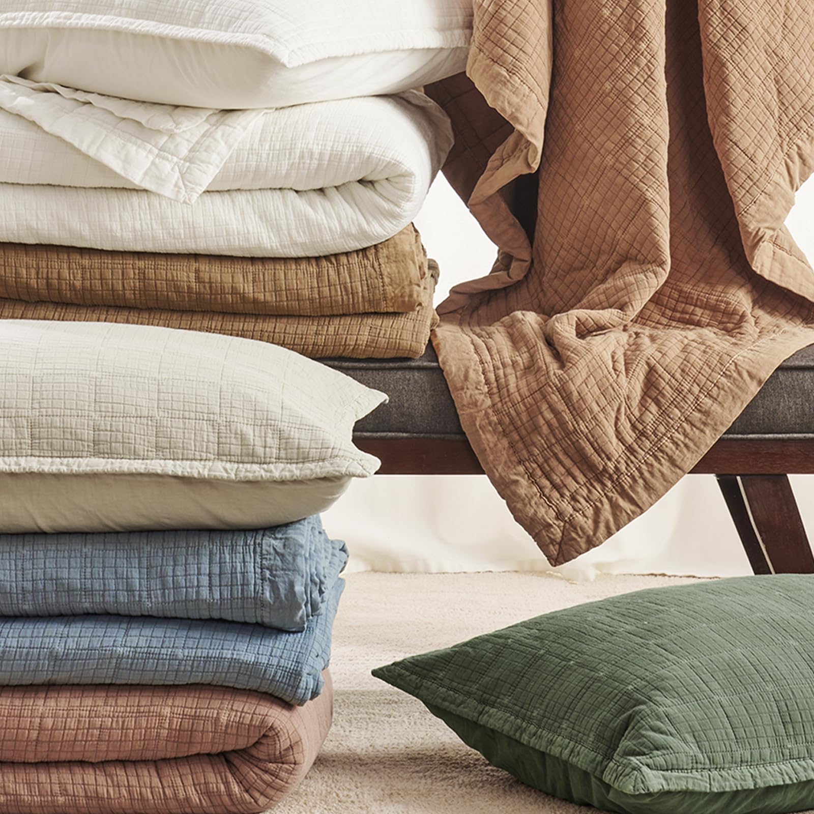 Evergracehome plant-based dyes fabric feels gentle on skin.