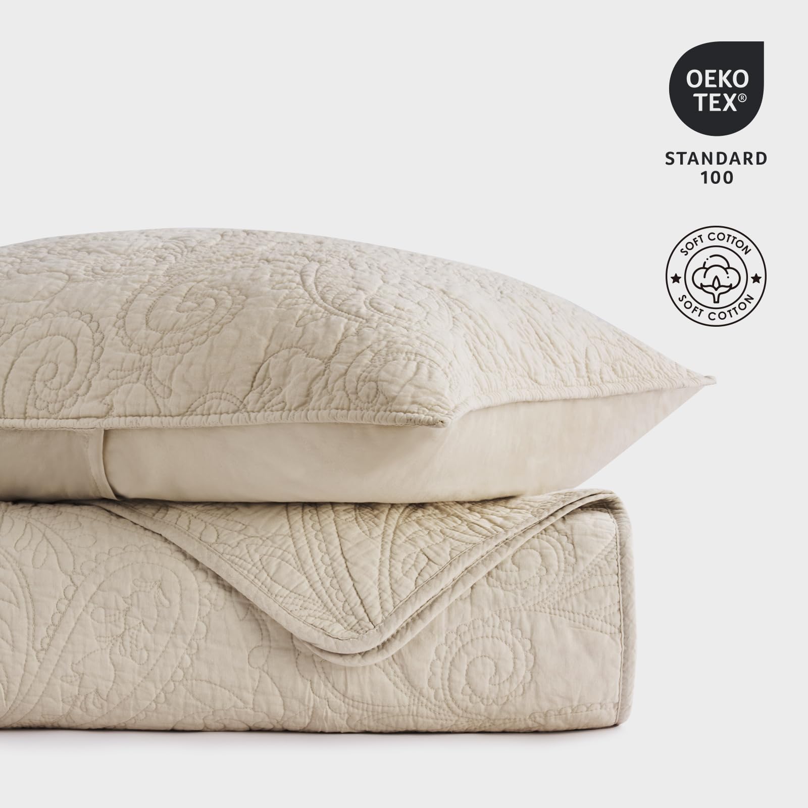 Evergracehome prewashed cotton texture emphasizes cozy, durable fabric