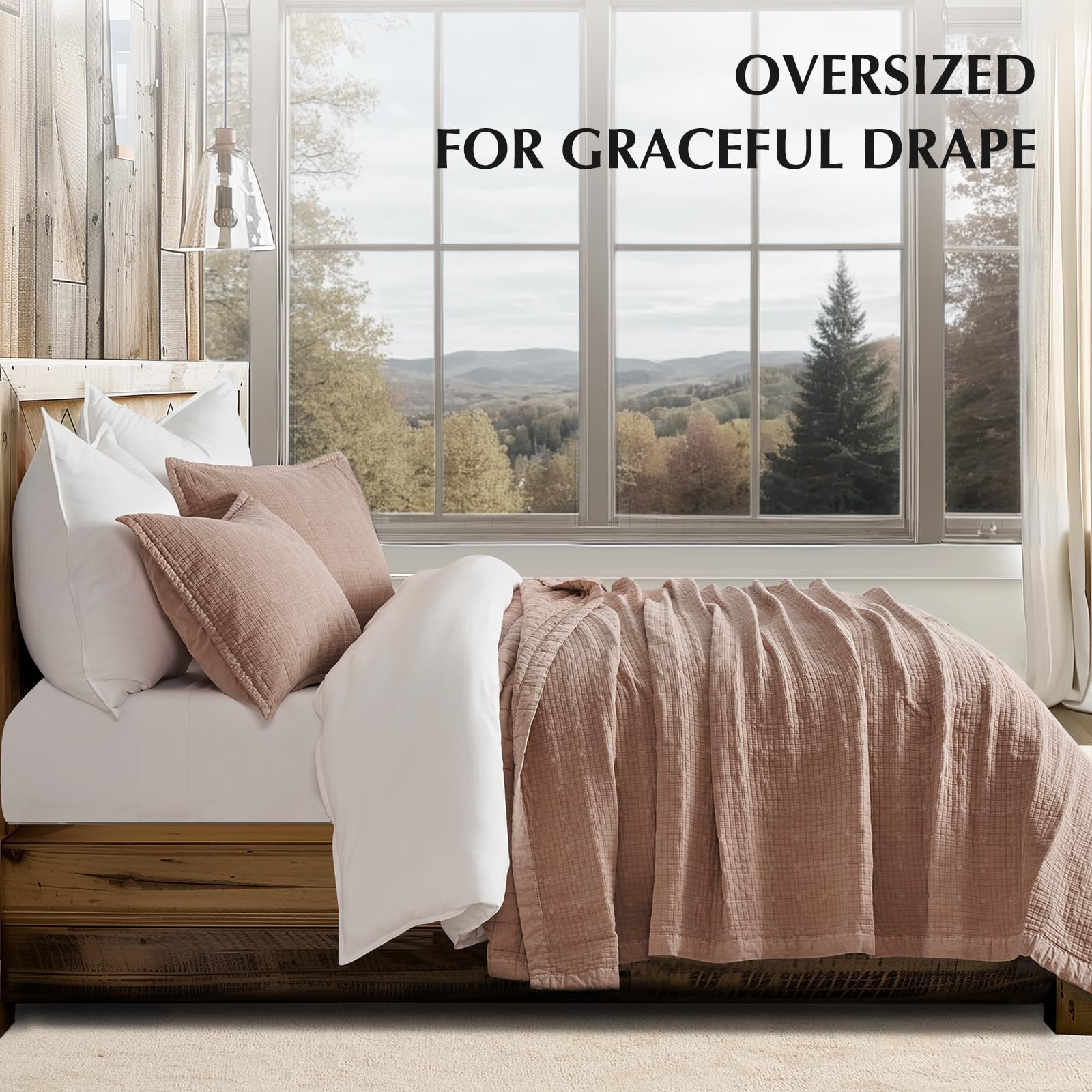 Evergracehome reversible box-stitch front enhances style with two looks.