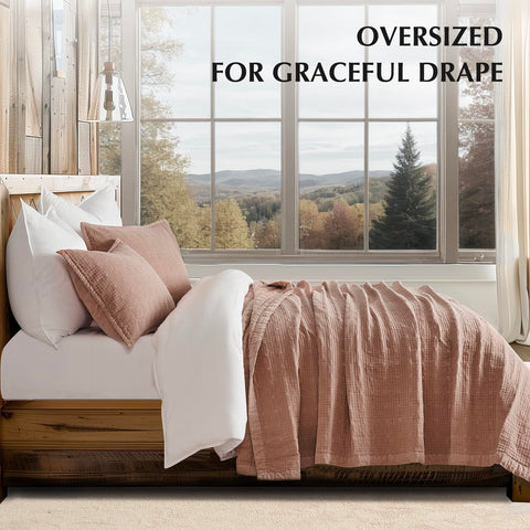 Evergracehome reversible box-stitch front enhances style with two looks.