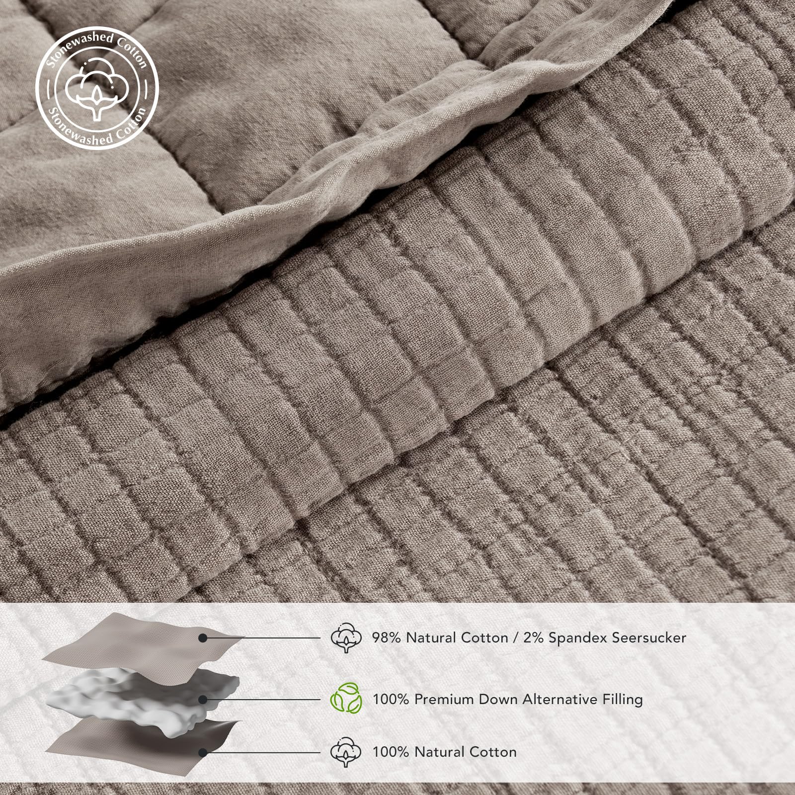 Evergracehome reversible design back with elegant box stitching.