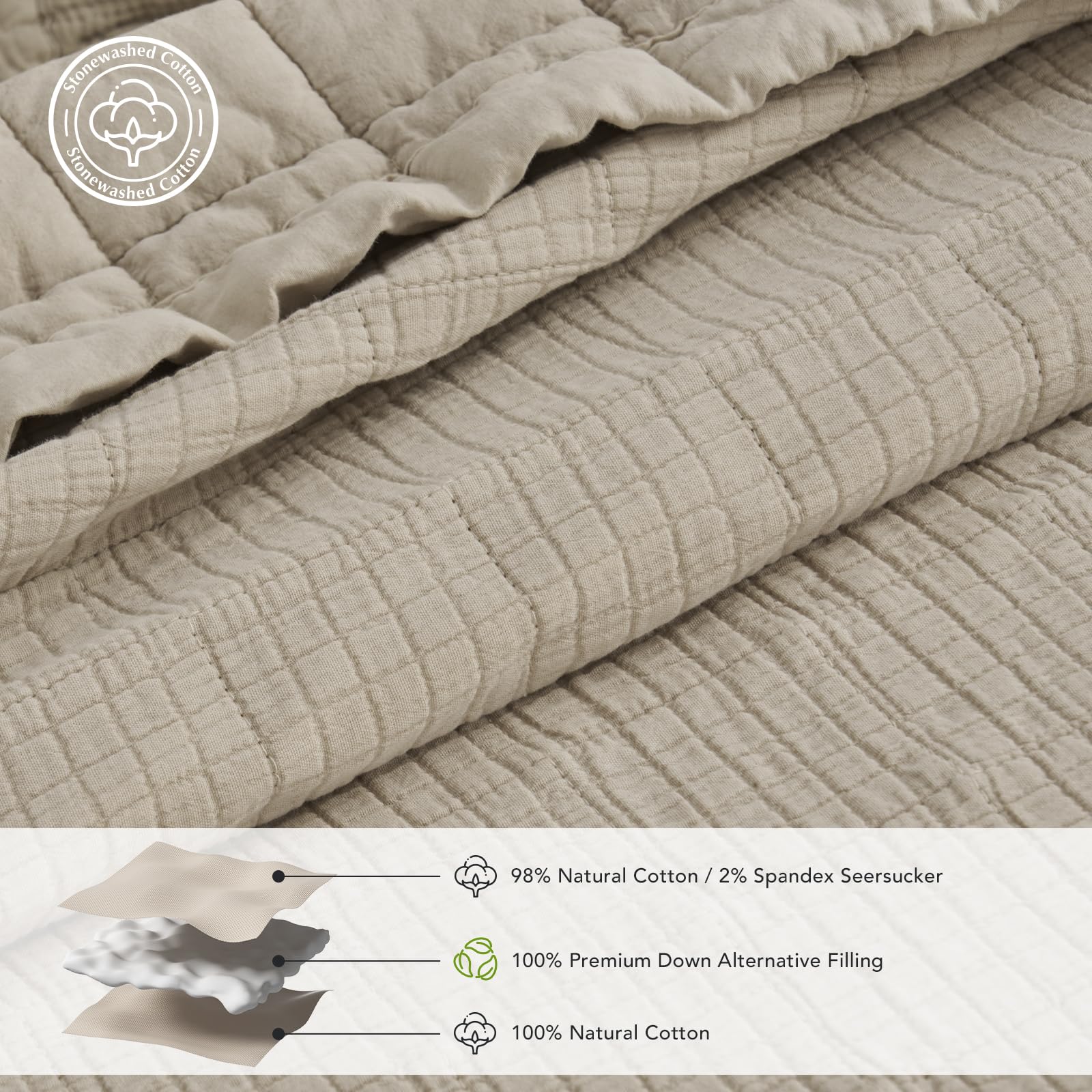 EVERGRACEHOME reversible design front-back on bed