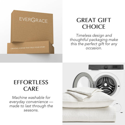 Evergracehome silky sateen finish adds a subtle glow to bedding.
