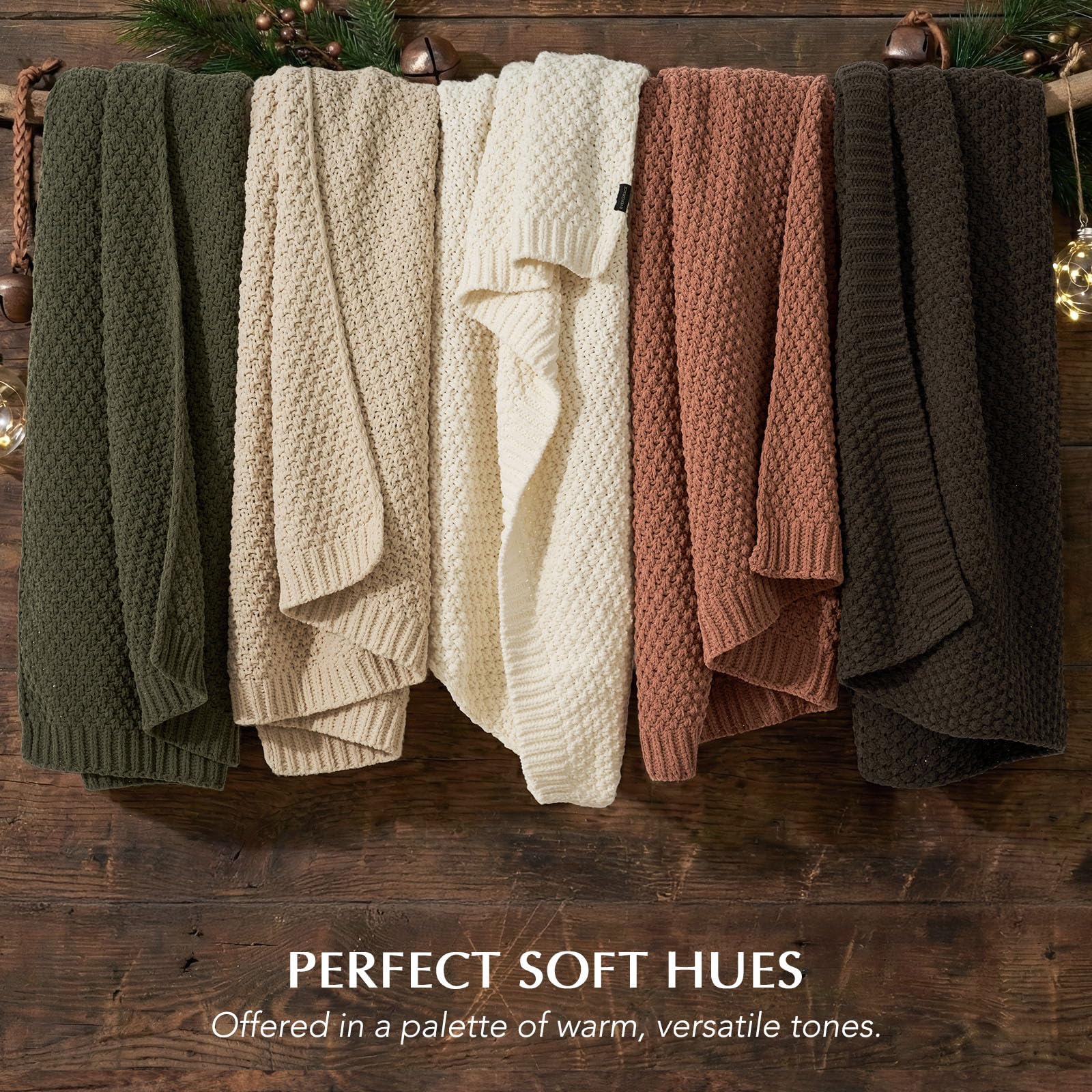 EVERGRACEHOME throw on sofa adds inviting layered look