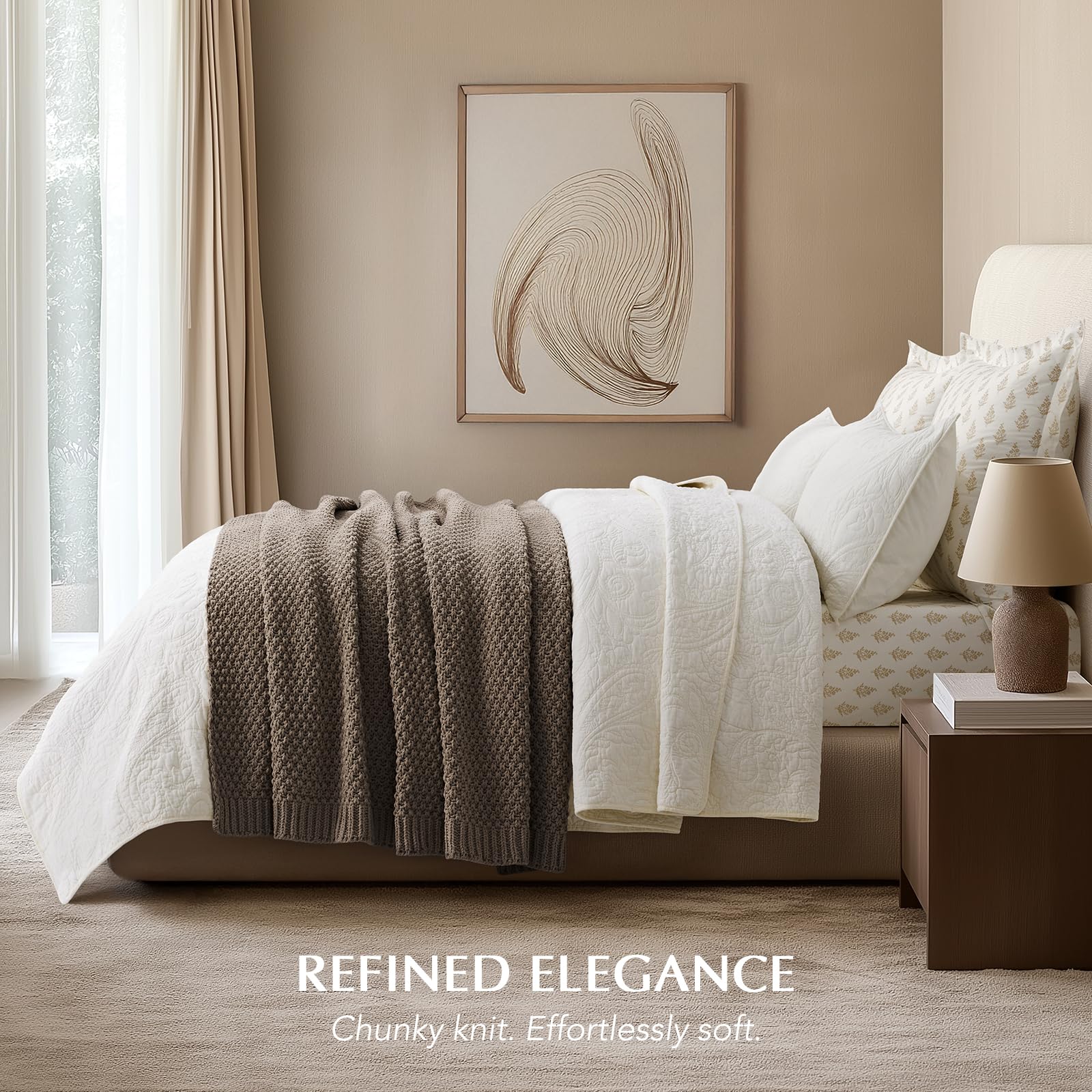 EVERGRACEHOME velvety chenille softness closeup invites cozy evenings.