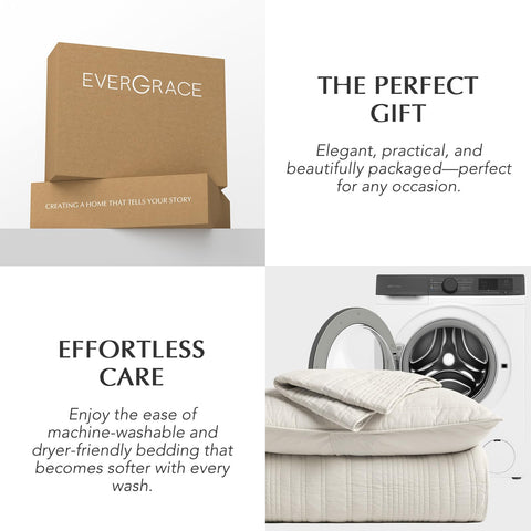 EVERGRACEHOME Versatile cotton quilt works as a lightweight bed cover.