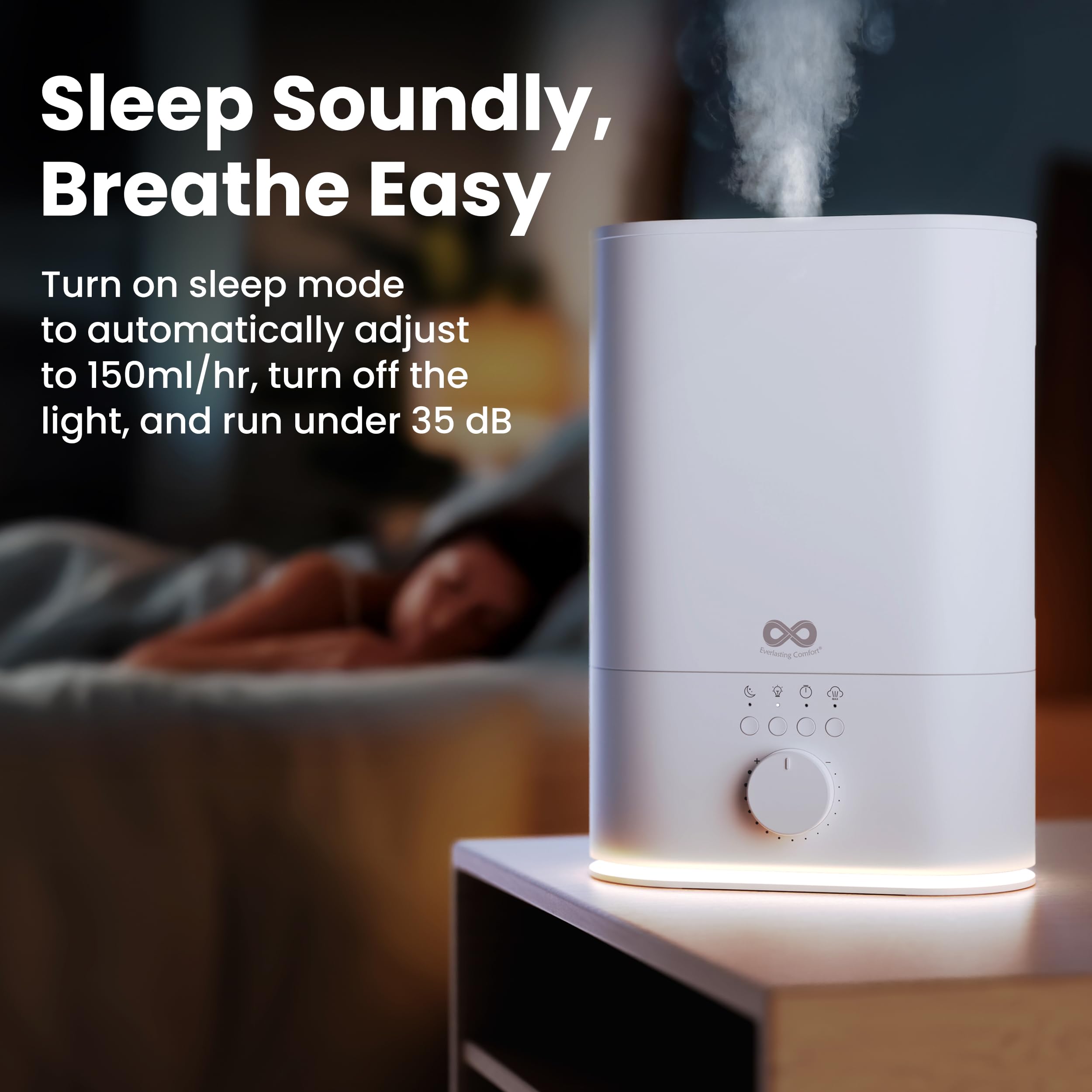 Everlasting Comfort aromatherapy diffuser feature enabling oils in the water tank.