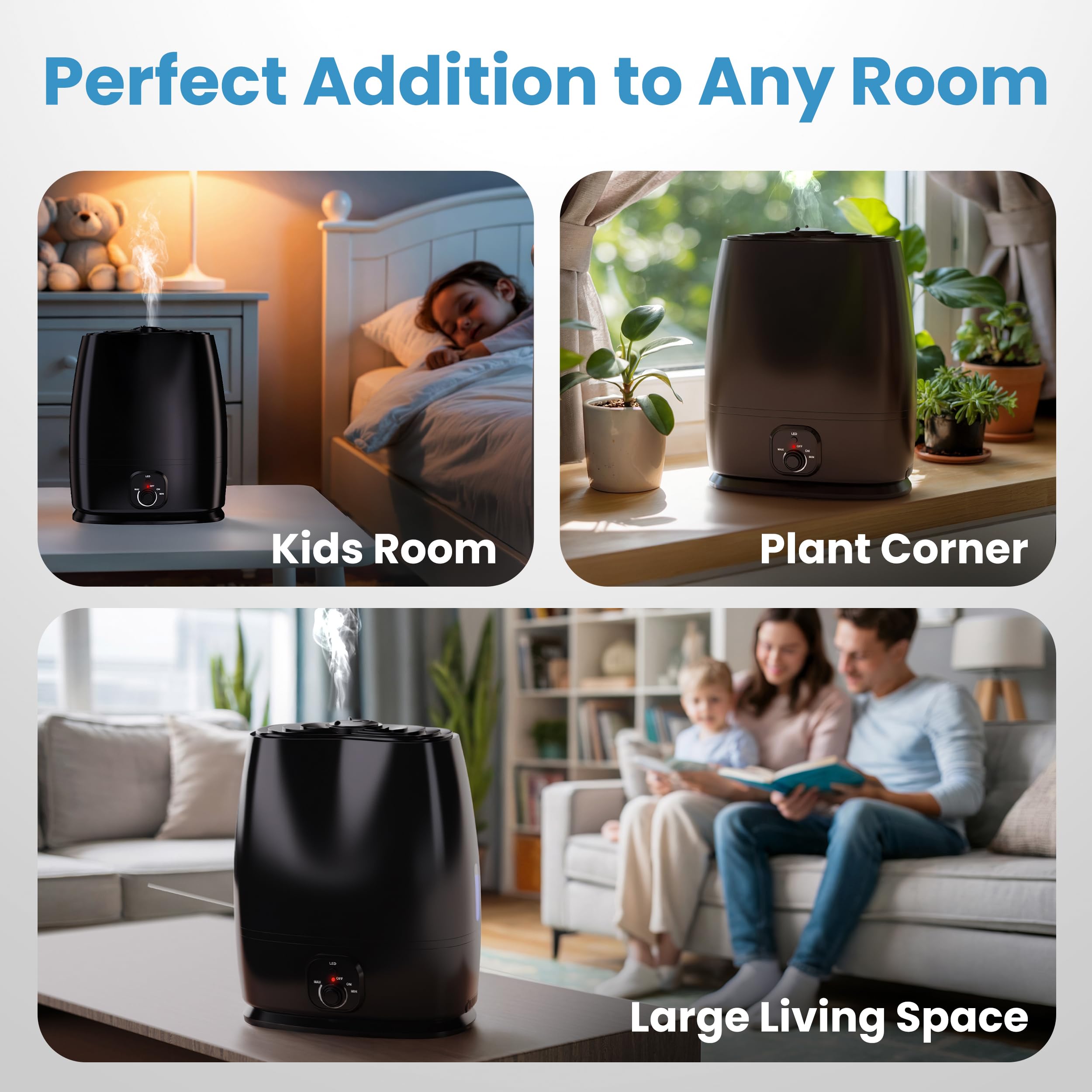 Everlasting Comfort bedroom and nursery humidifier supports restful sleep.
