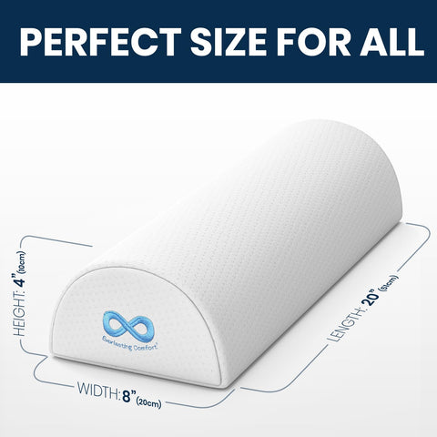 Everlasting Comfort knee pillow with breathable cover helps keep you cool while sleeping