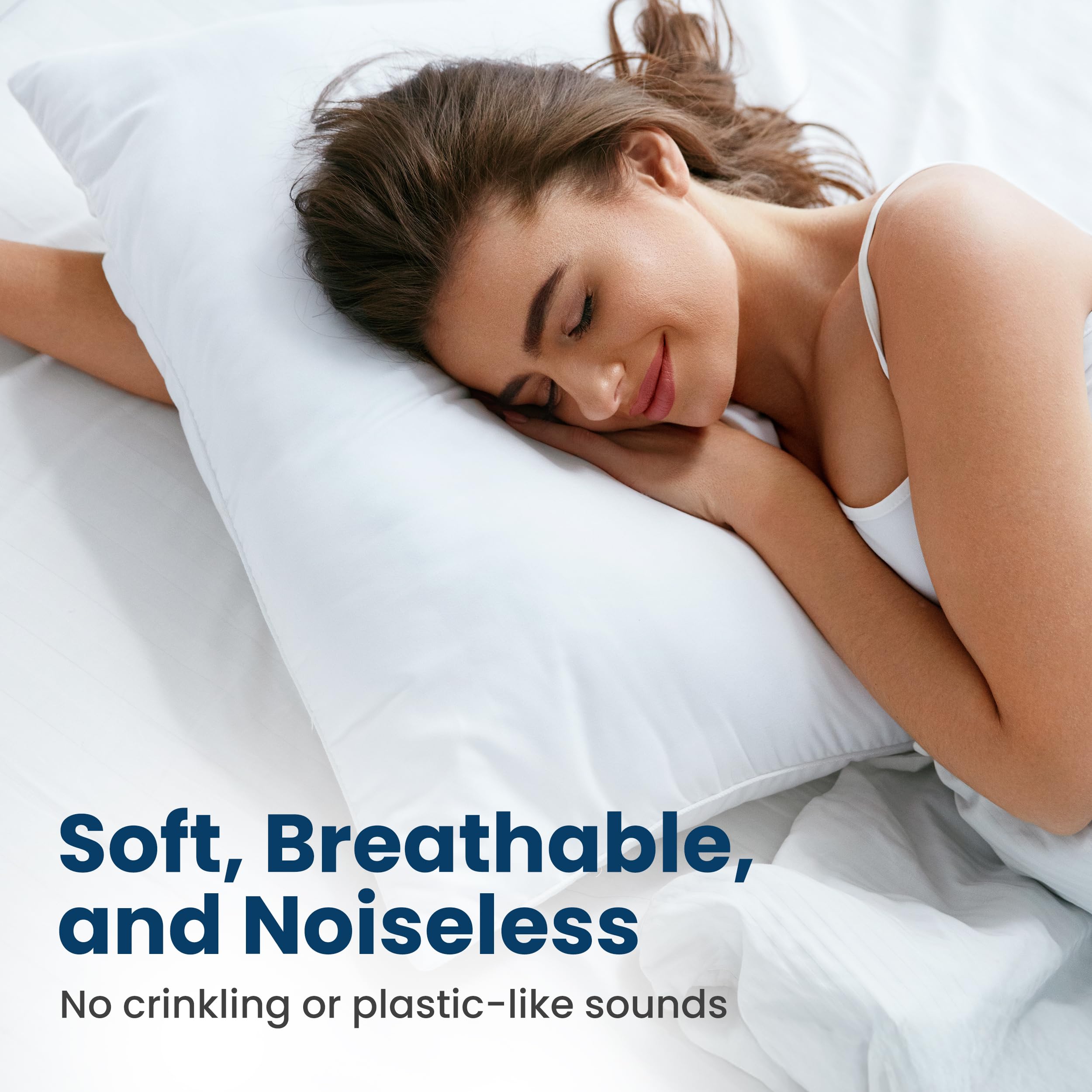 Everlasting Comfort breathable pillow cover promotes cool, comfortable sleep.
