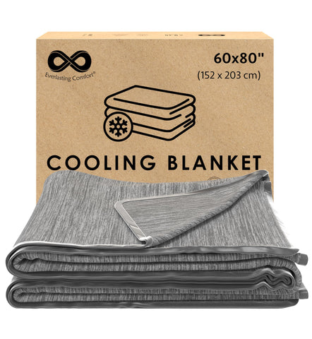 Everlasting Comfort cooling blanket folded for compact storage and quick cooling