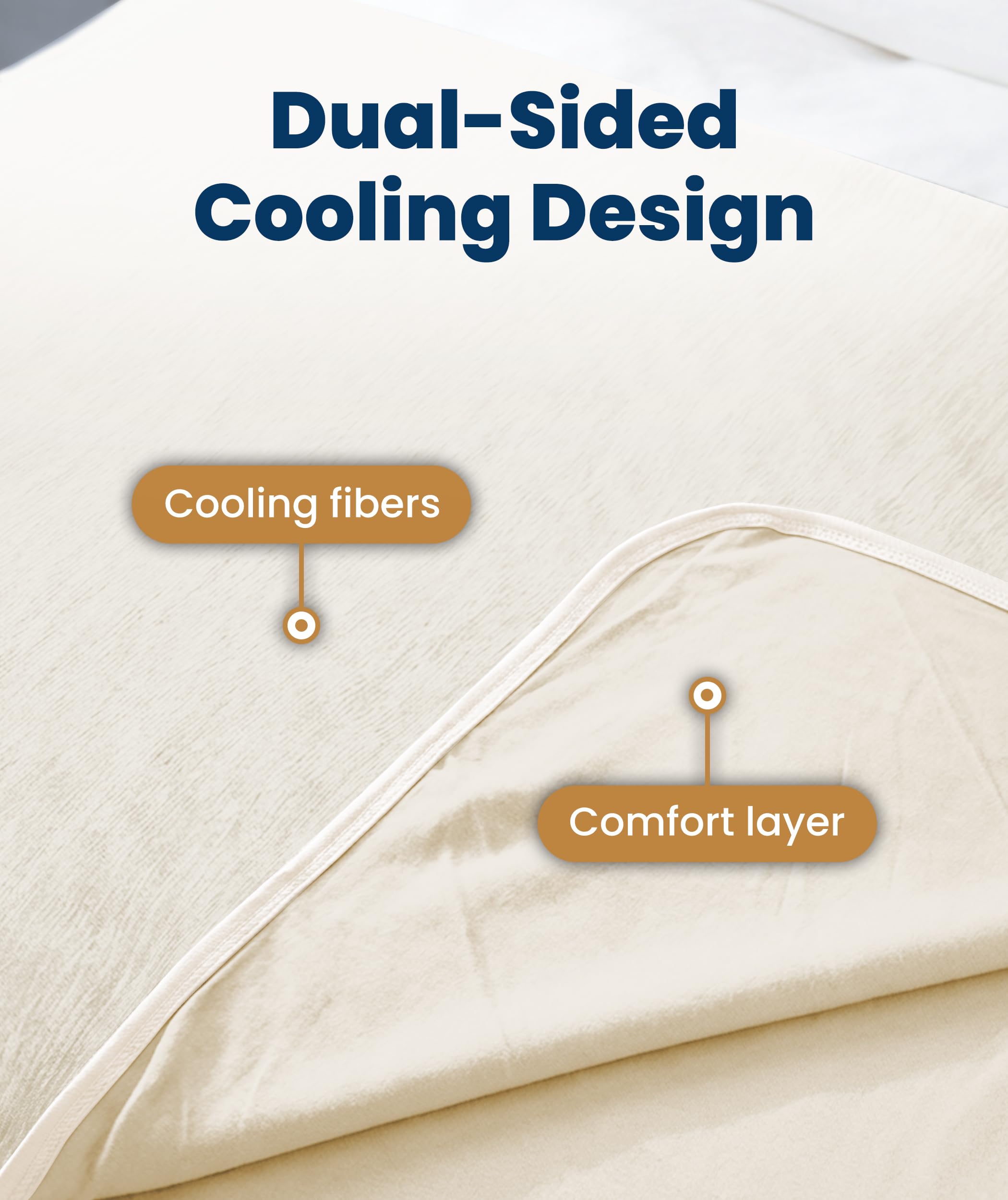 Everlasting Comfort cooling blanket dual-sided design shown with cooling and soft sides