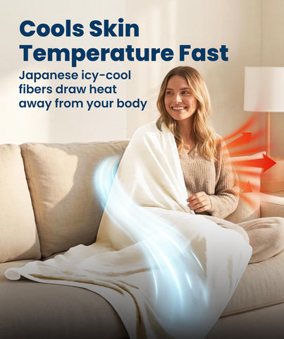 Everlasting Comfort cooling blanket soft side close-up highlighting comfortable fabric
