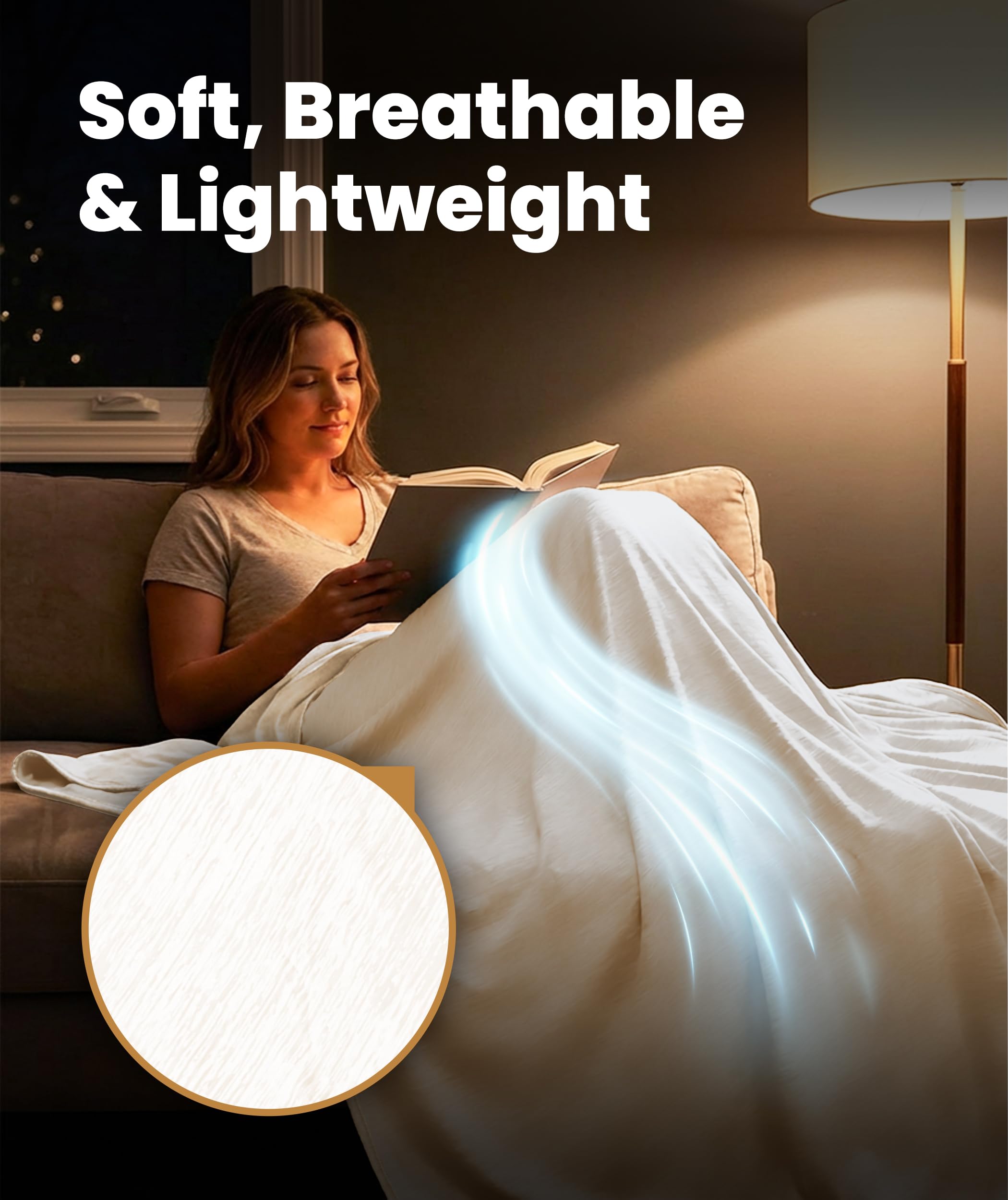 Everlasting Comfort cooling blanket ready for travel and on-the-go cooling