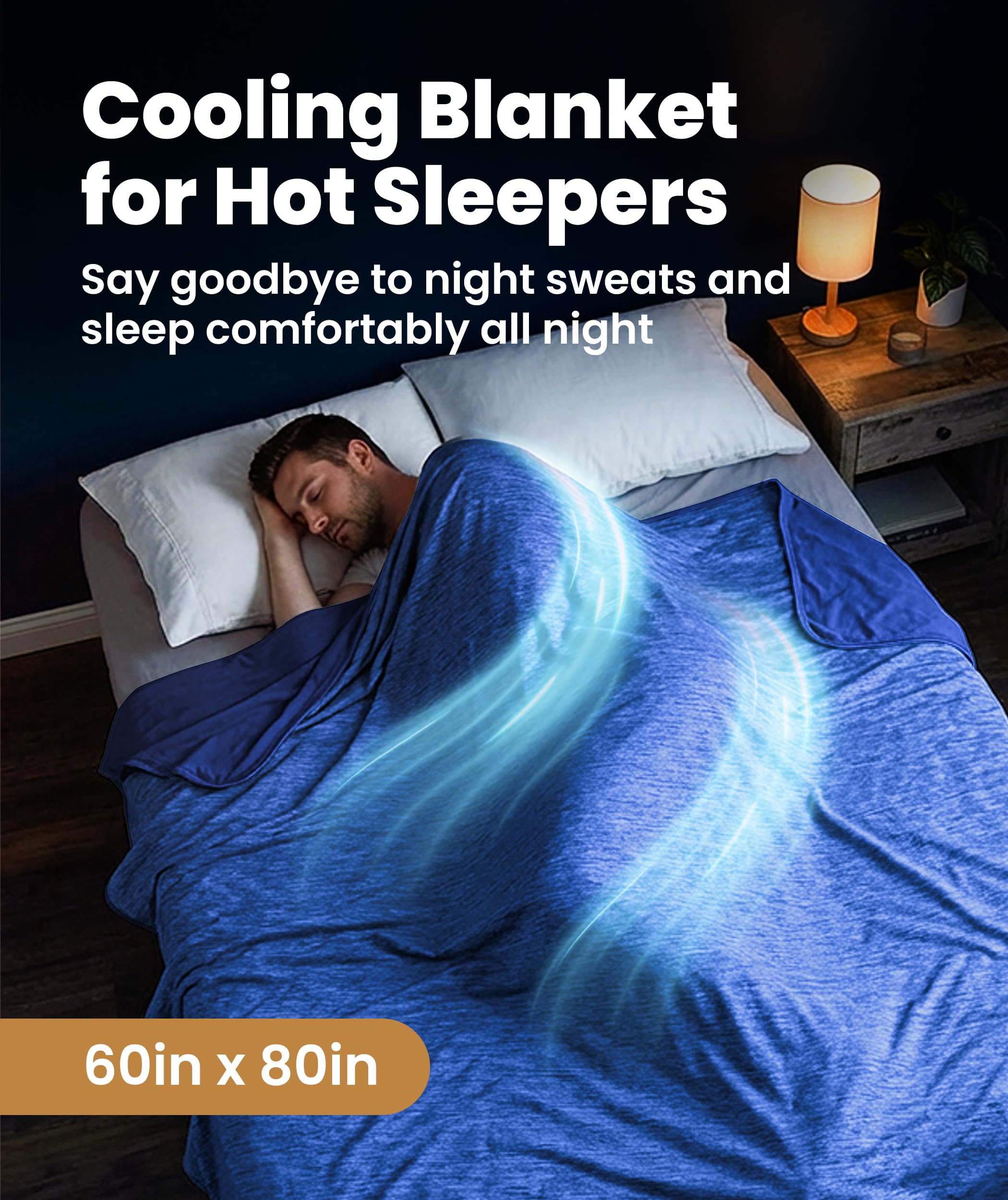Everlasting Comfort icy-cool-fibers side provides instant cooling on skin.
