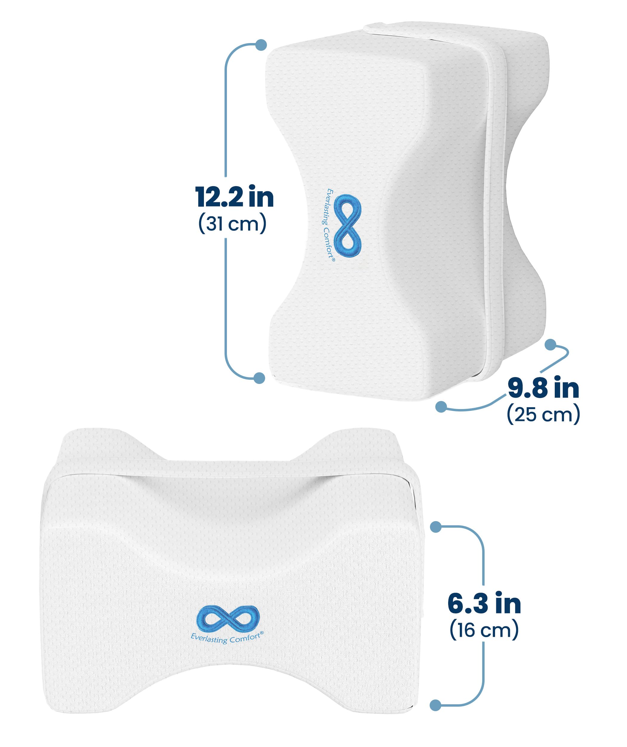 Everlasting Comfort hip and spine alignment with knee pillow support