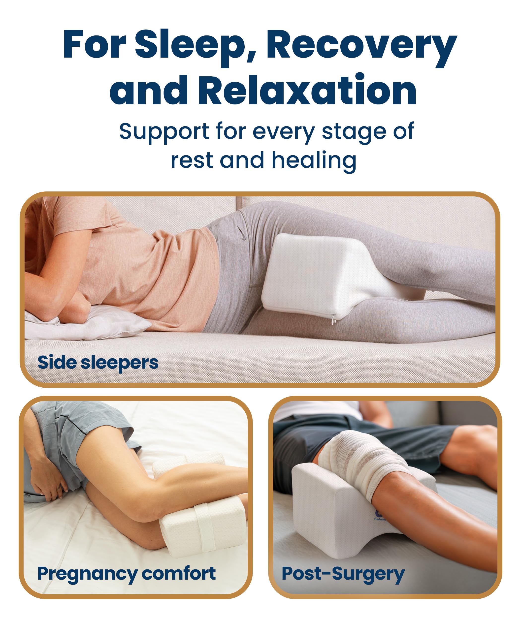 Everlasting Comfort knee pillow suitable for pregnancy comfort and support