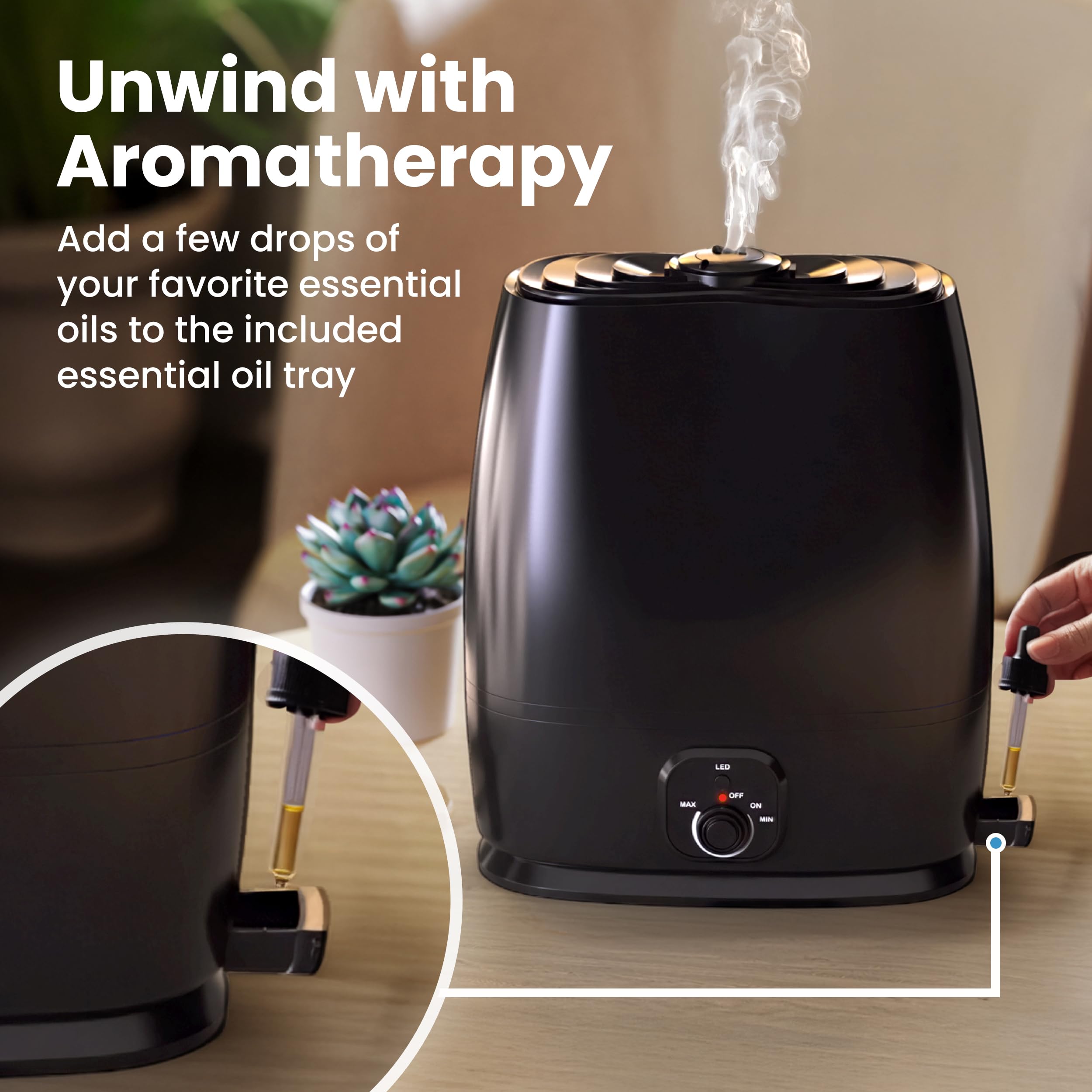 Everlasting Comfort large-room humidifier helps maintain comfortable humidity in open spaces.