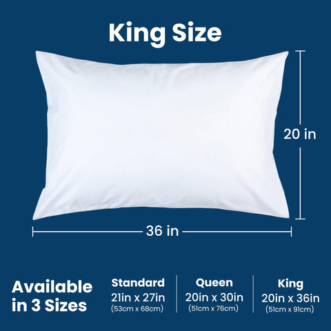 Everlasting Comfort machine-washable pillow protector makes cleaning quick.
