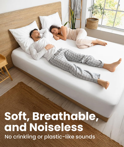 Everlasting Comfort full coverage protector wrapping the mattress sides.