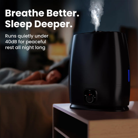 Everlasting Comfort oil diffuser tray allows calming scents while humidifying.