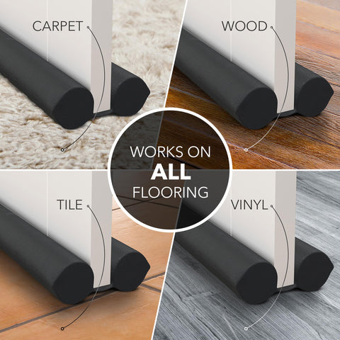 Everlasting Comfort draft stopper is portable and easy to move between doors