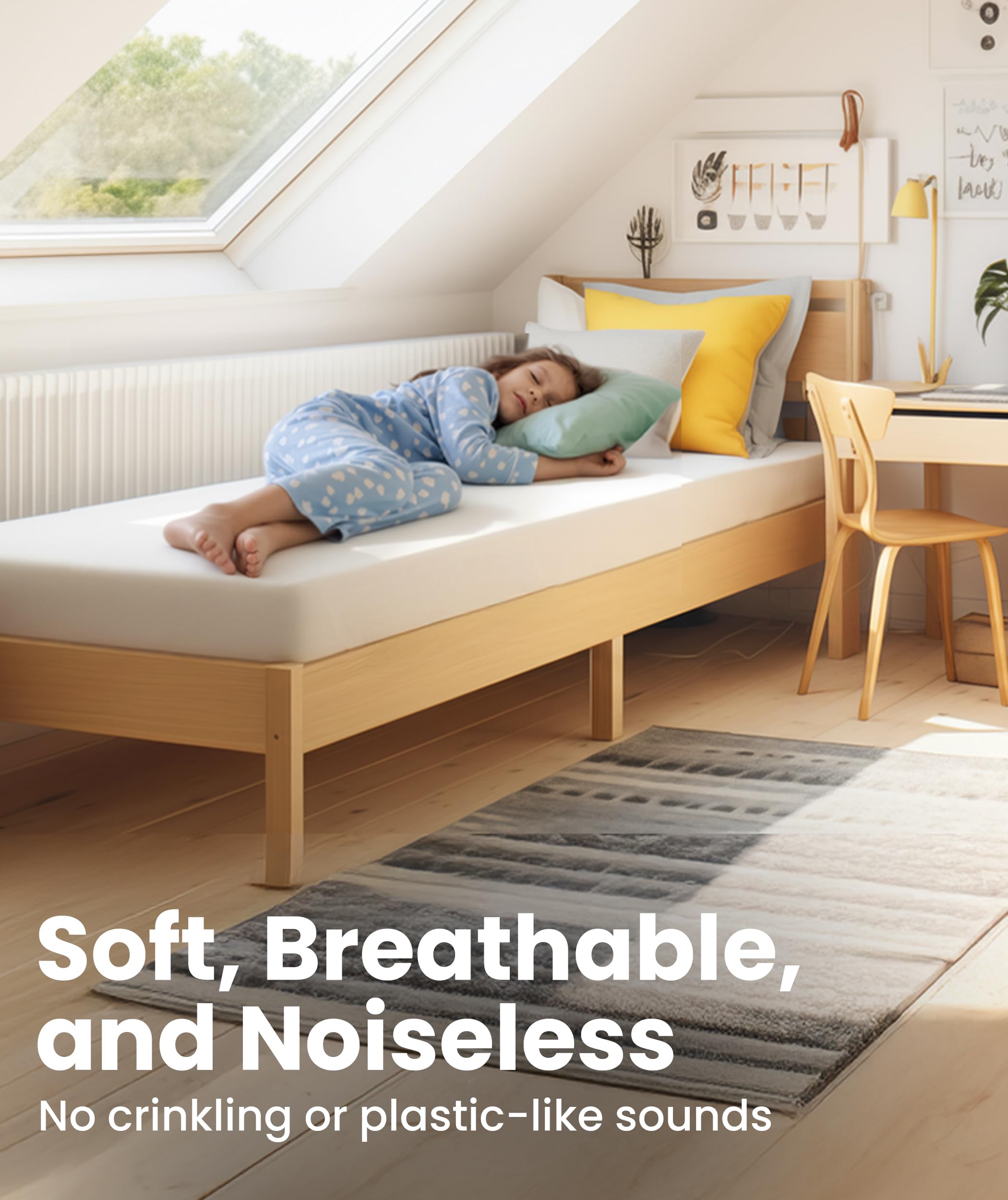 Everlasting Comfort full coverage protector shields top and sides for comprehensive protection.