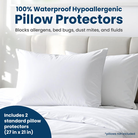 Everlasting Comfort stain-resistant pillow cover blocks spills for clean bedding