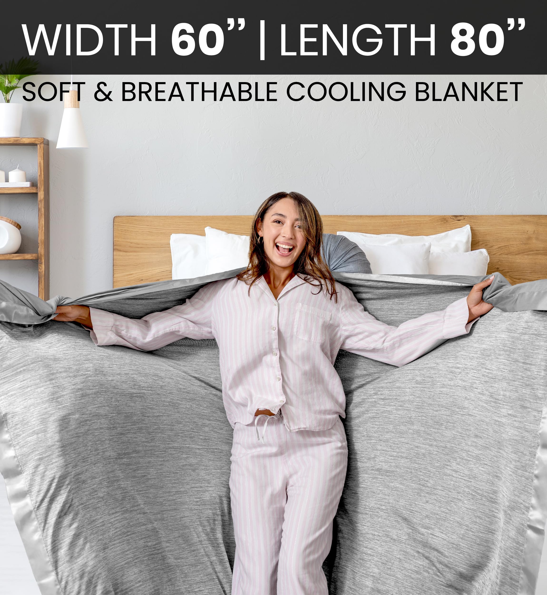 Everlasting Comfort travel-friendly cooling blanket rolled for portability