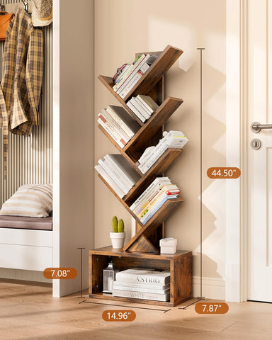 Evermagin floor-standing bookshelf stands sturdy for daily use.