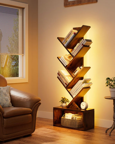 Evermagin corner setup demonstrates space-saving shelves in a compact room.