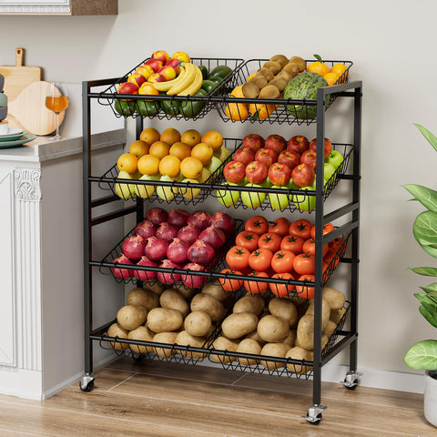 Evermagin wide 25.2-inch cart maximizes pantry storage.