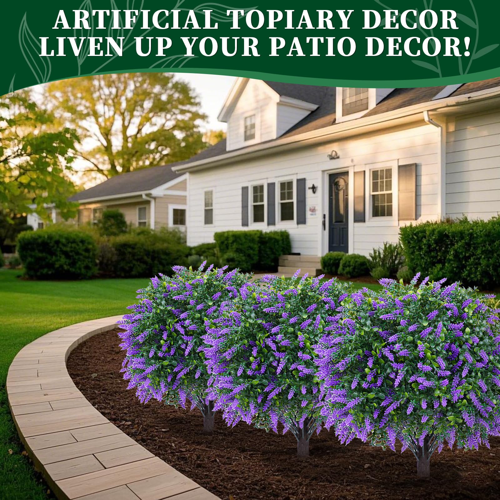 EverNature lavender topiary ball stays clean with easy dust wipe