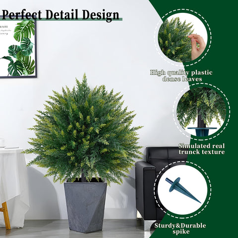 EverNature topiary with quick-ground-spike installation for fast setup.