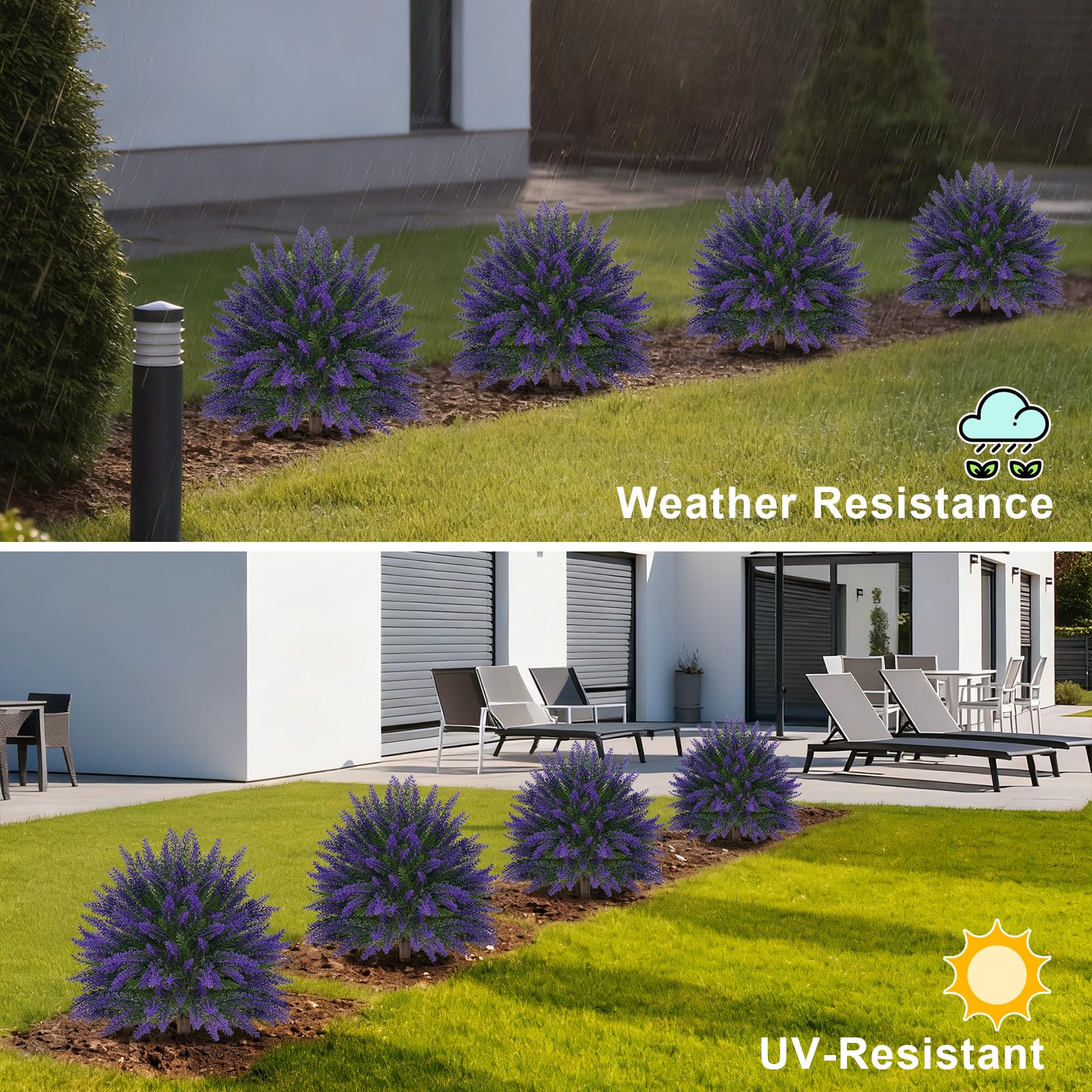 EverNature topiary ball UV-protected leaves maintain color under sun.