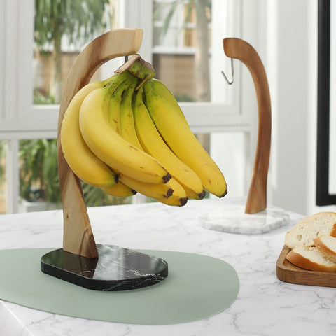 Everous sturdy marble base ensures stable banana hanging for better ripening.