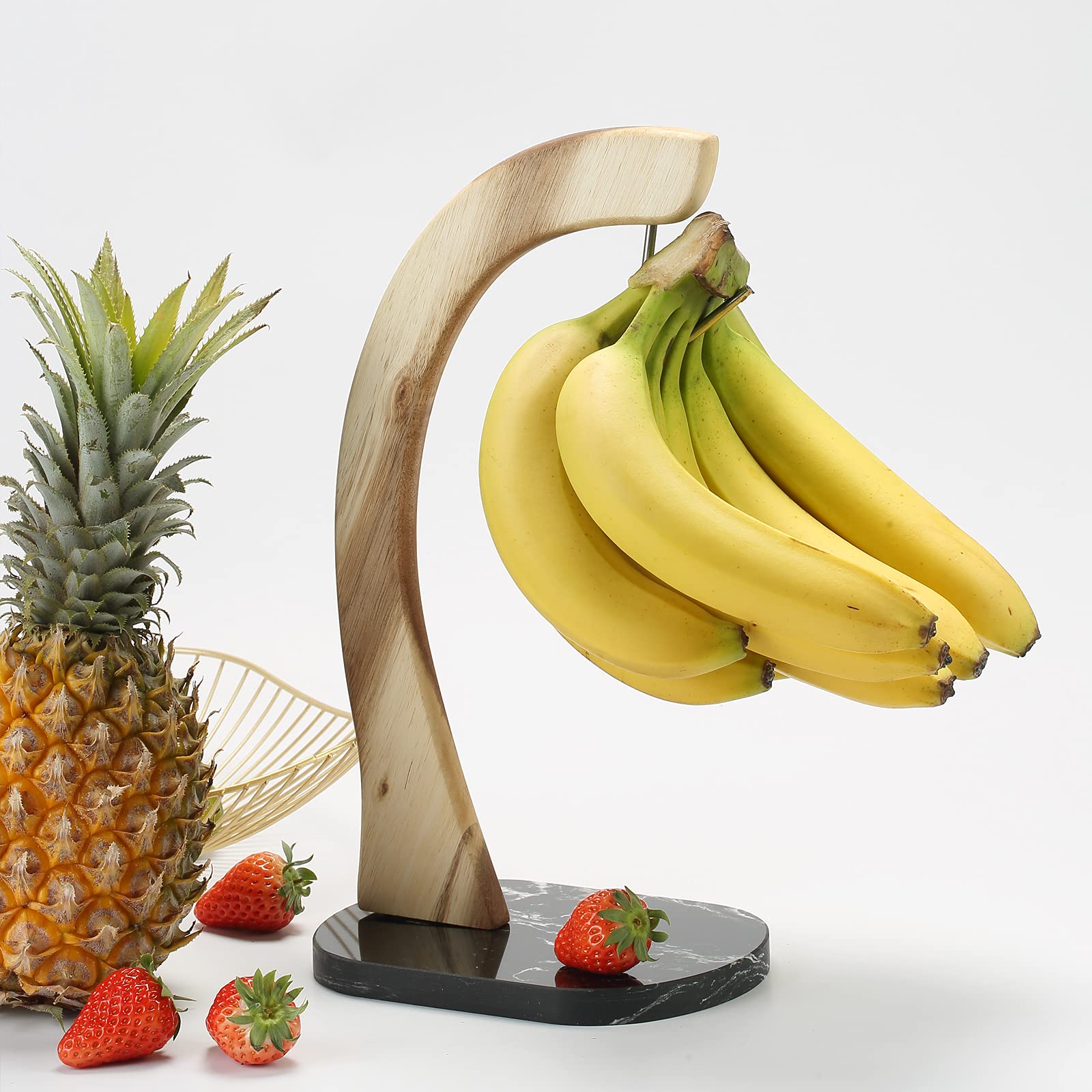 Everous acacia wood design blends natural materials with durable banana storage.
