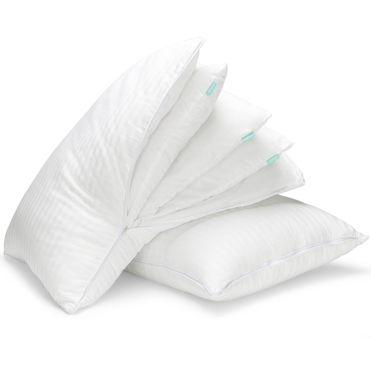 EverSnug adjustable layer pillow — front view shows customizable height for all sleep positions.