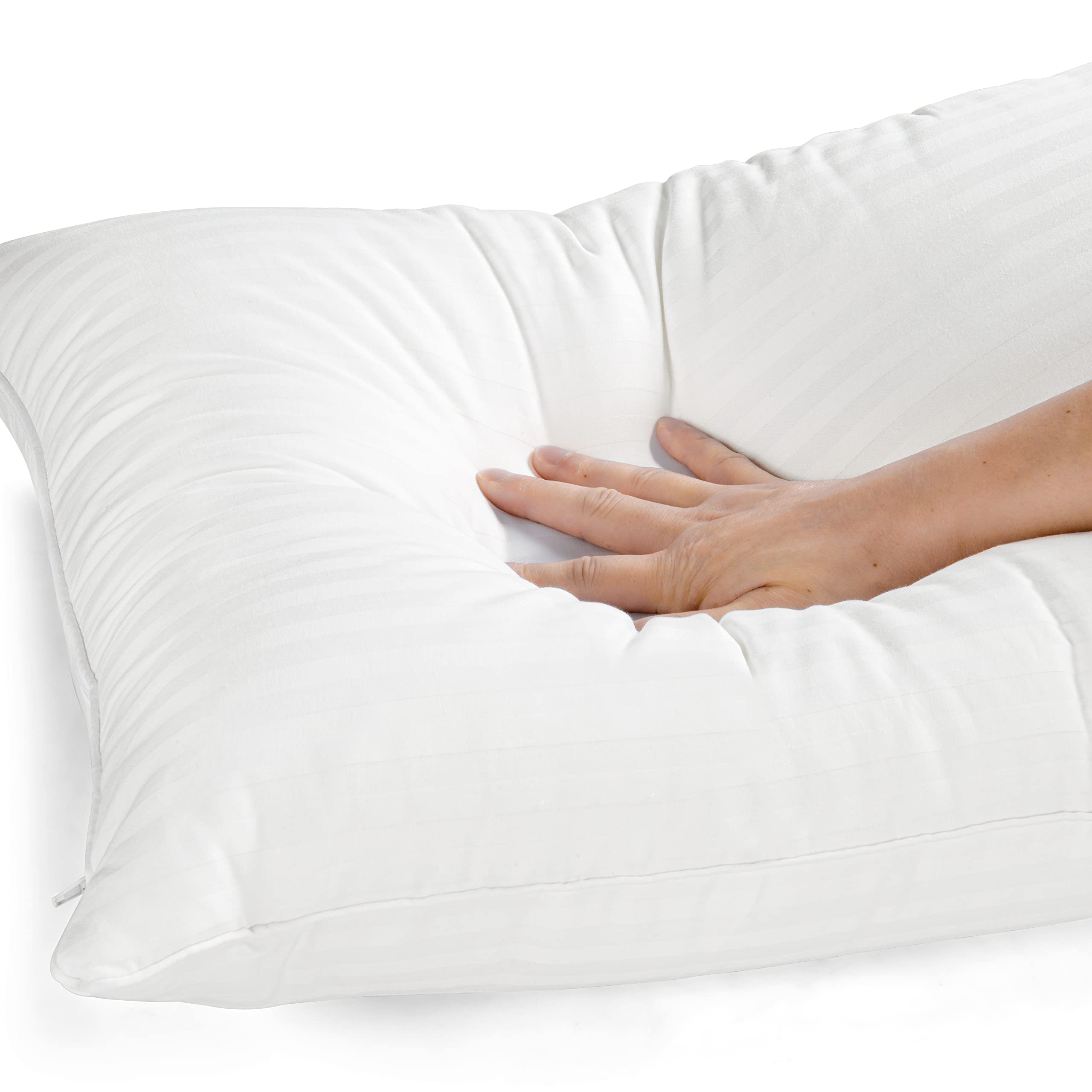 EverSnug two-pillow set on bed demonstrates matching comfort across surfaces.
