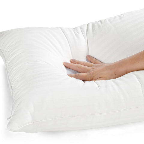 EverSnug two-pillow set on bed demonstrates matching comfort across surfaces.